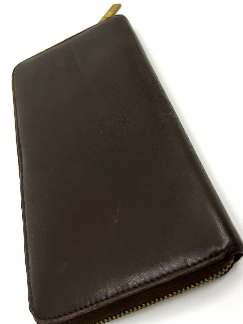 Ralph Lauren Brown Zip Around Accordion Wallet